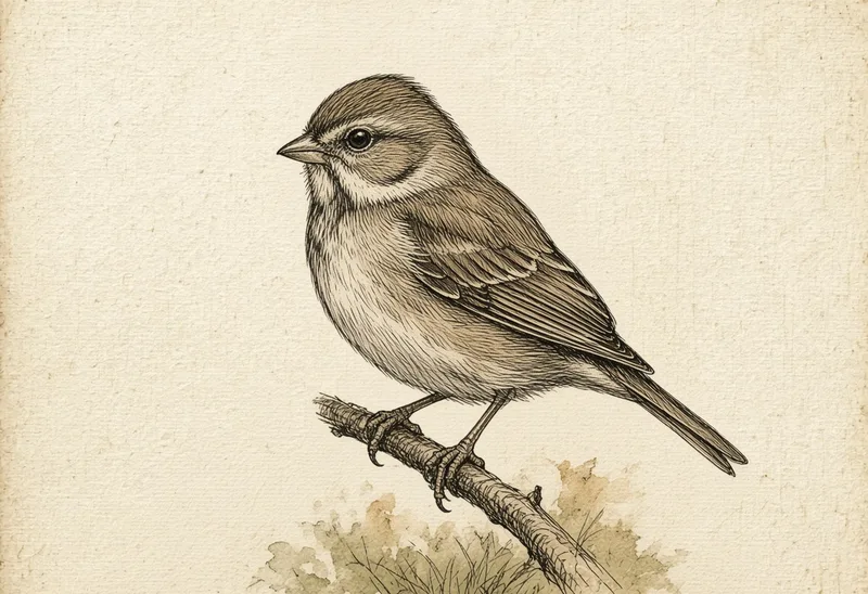 Field sketch of a bird (con chim)