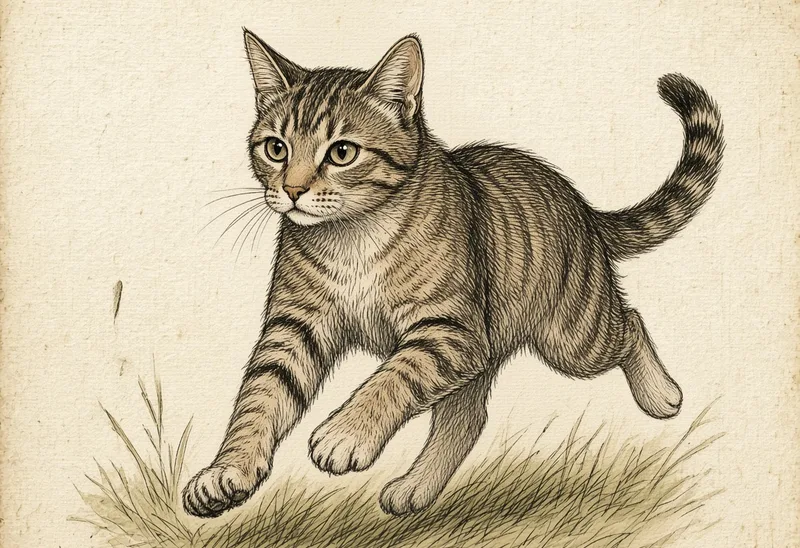 Field sketch of a cat (con mèo)