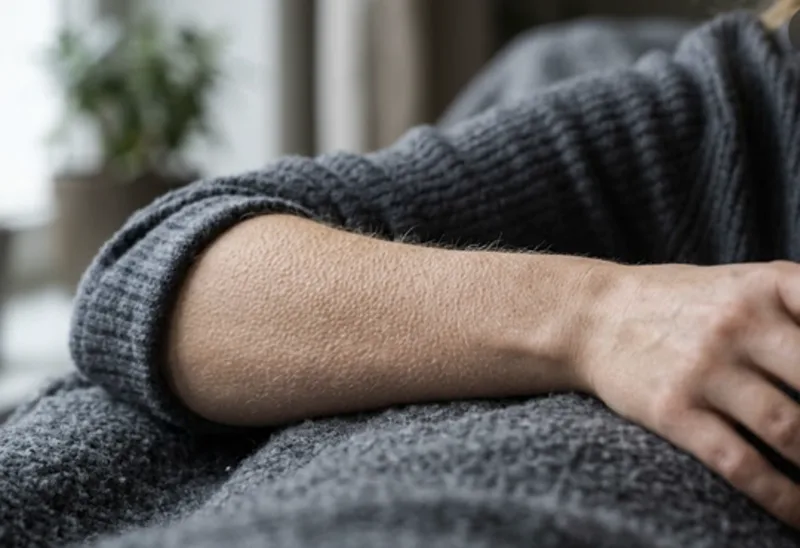 An arm with goosebumps