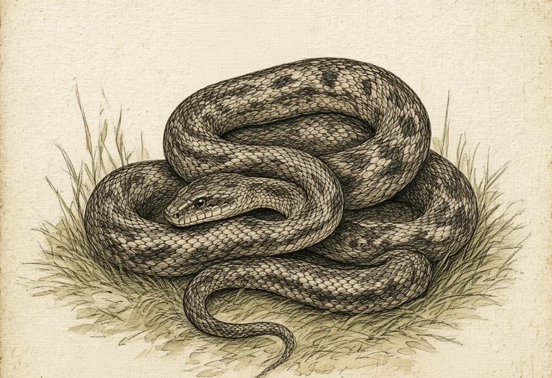 Field sketch of a snake (con rắn)