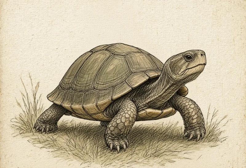 Field sketch of a turtle (con rùa)
