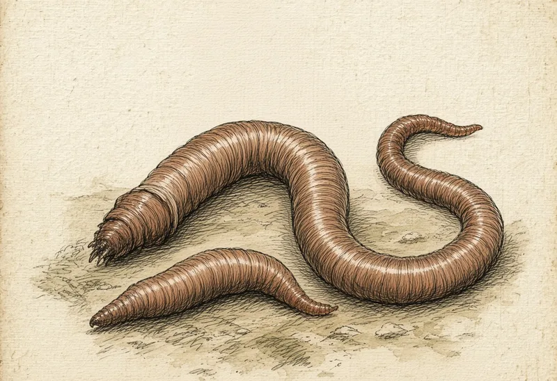 Field sketch of a worm (con sâu)