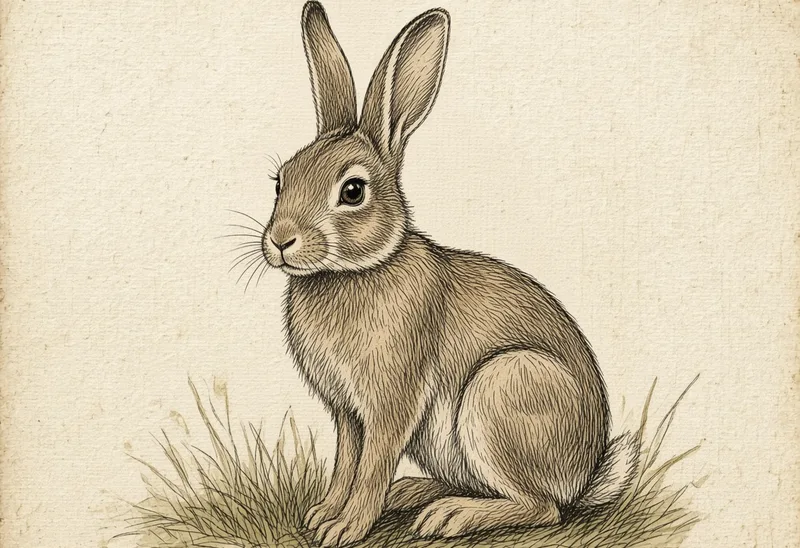 Field sketch of a rabbit (con thỏ)